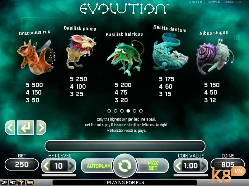 Game Evolution xuất hiện rất nhiều sinh vật thú vị