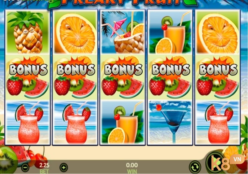 Freaky Fruit slot là một trò chơi với tràn ngập các biểu tượng trái cây