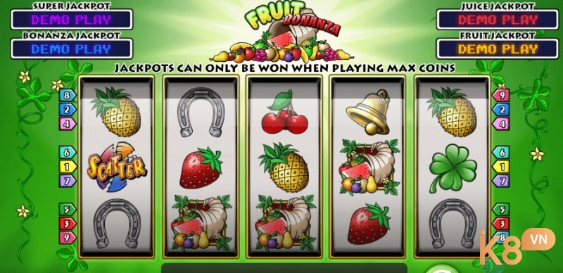 Chủ đề trong trò chơi Fruit Bonanza Slot Jackpot