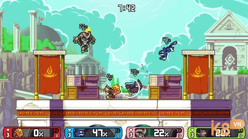 Rivals of Aether nổi bật với các trận chiến giữa những nhân vật sở hữu sức mạnh siêu nhiên