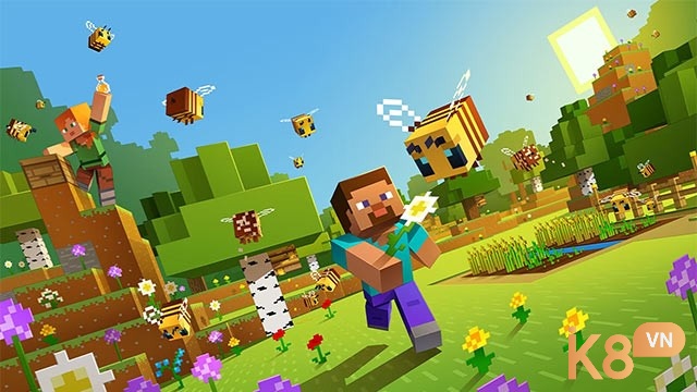 Game Minecraft kết hợp lối chơi phiêu lưu tự do với yếu tố sinh tồn trong môi trường sandbox